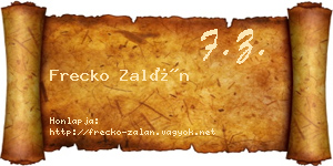 Frecko Zalán névjegykártya